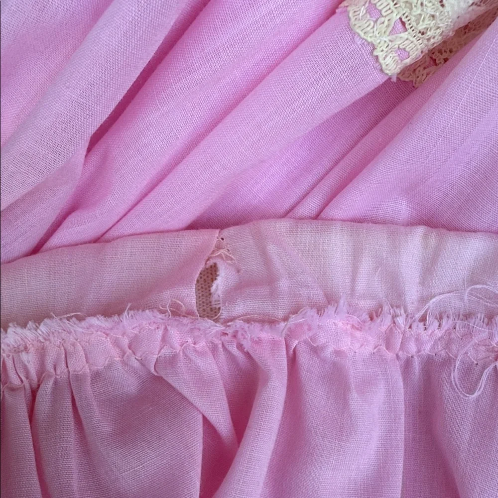 Vintage Chic Pink & Lace Full-Circle Skirt tutu square-dance retro rockabilly - Picture 14 of 14